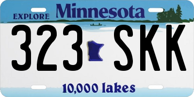 MN license plate 323SKK