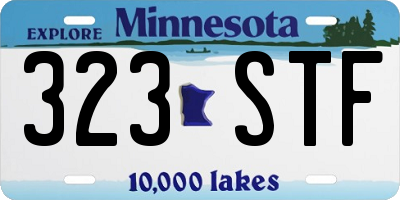 MN license plate 323STF
