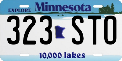 MN license plate 323STO
