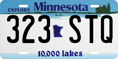 MN license plate 323STQ