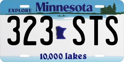 MN license plate 323STS