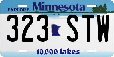 MN license plate 323STW