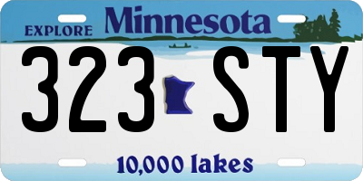 MN license plate 323STY