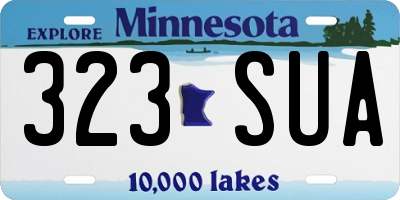 MN license plate 323SUA