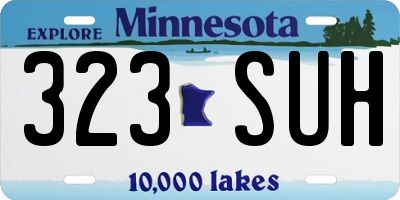 MN license plate 323SUH