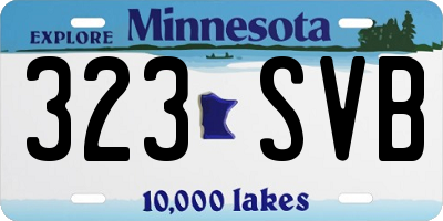 MN license plate 323SVB