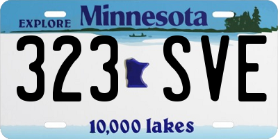 MN license plate 323SVE