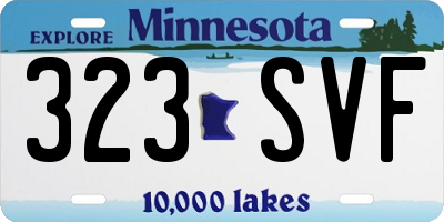 MN license plate 323SVF