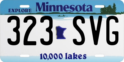 MN license plate 323SVG