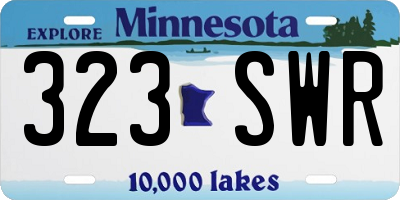 MN license plate 323SWR