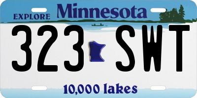 MN license plate 323SWT