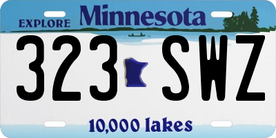 MN license plate 323SWZ