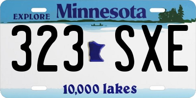 MN license plate 323SXE