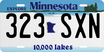 MN license plate 323SXN