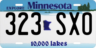MN license plate 323SXO