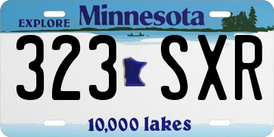 MN license plate 323SXR