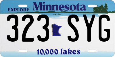 MN license plate 323SYG