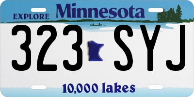 MN license plate 323SYJ