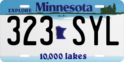 MN license plate 323SYL