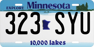 MN license plate 323SYU