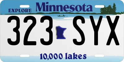 MN license plate 323SYX