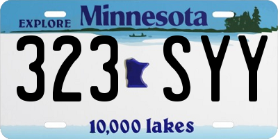 MN license plate 323SYY