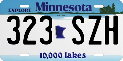 MN license plate 323SZH