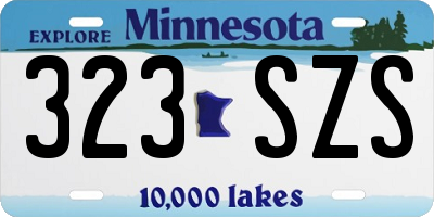 MN license plate 323SZS