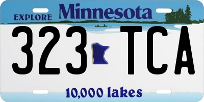MN license plate 323TCA