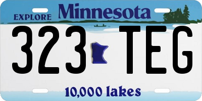 MN license plate 323TEG