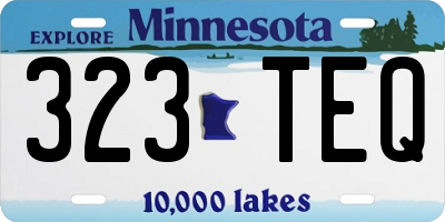 MN license plate 323TEQ