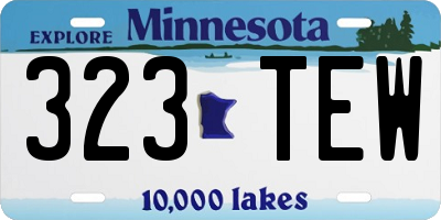 MN license plate 323TEW
