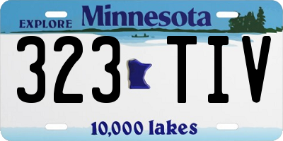 MN license plate 323TIV