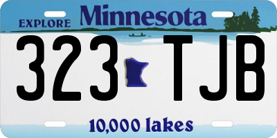 MN license plate 323TJB