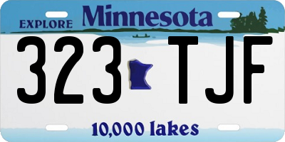 MN license plate 323TJF