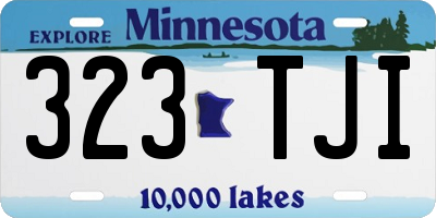 MN license plate 323TJI