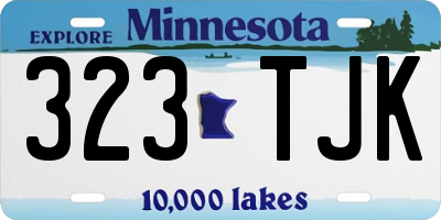 MN license plate 323TJK