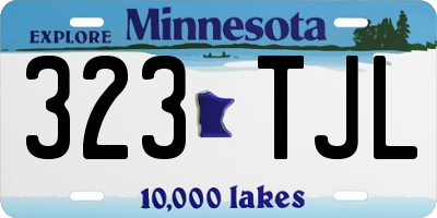 MN license plate 323TJL