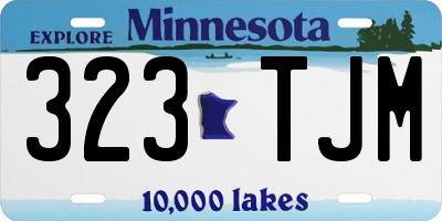 MN license plate 323TJM