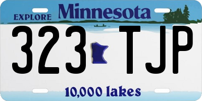 MN license plate 323TJP