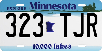 MN license plate 323TJR