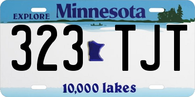 MN license plate 323TJT