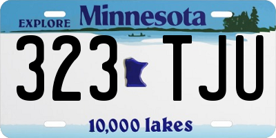 MN license plate 323TJU