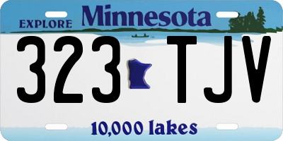 MN license plate 323TJV