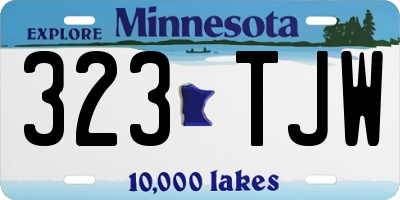 MN license plate 323TJW