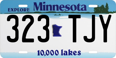 MN license plate 323TJY