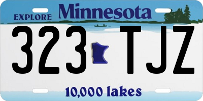 MN license plate 323TJZ
