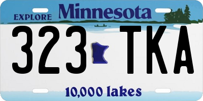 MN license plate 323TKA