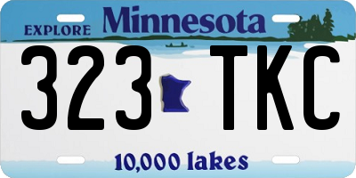MN license plate 323TKC