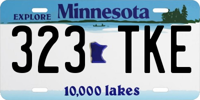 MN license plate 323TKE